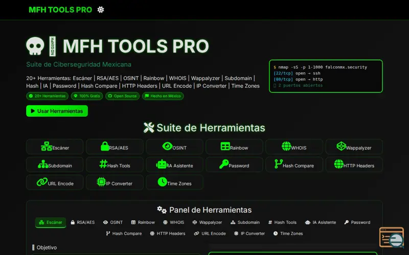 Screenshot of MFH TOOLS PRO