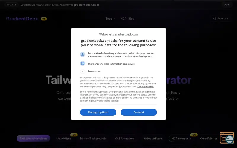 Screenshot of GradientDeck