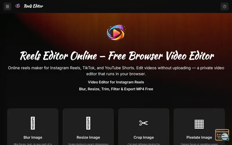 Screenshot of Reels Editor