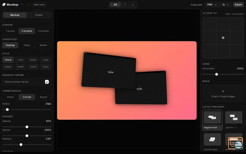 Screenshot of Mocklup