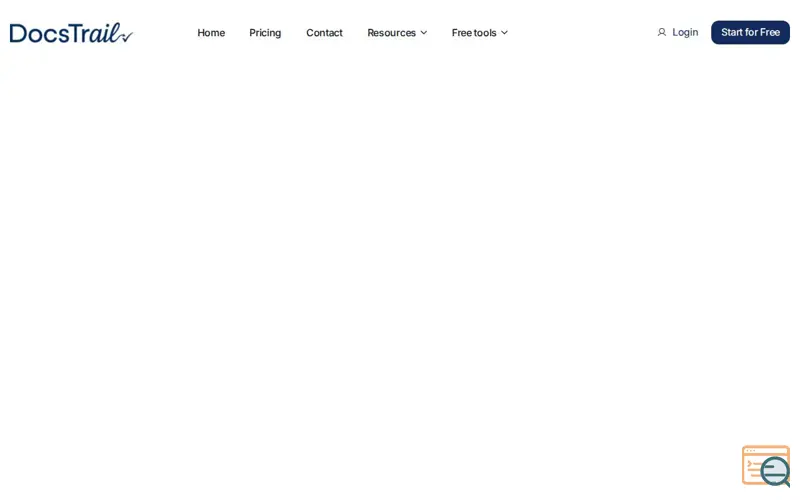 Screenshot of Docstrail