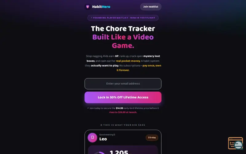 Screenshot of HabitHero - Gamified Chores