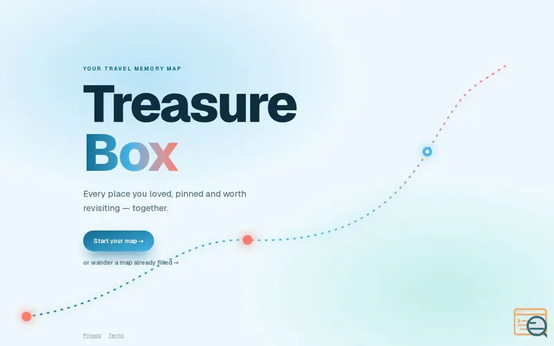 Screenshot of Treasure Box — Travel Memory Map