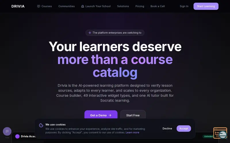 Screenshot of Drivia, a launch using Apollo.io