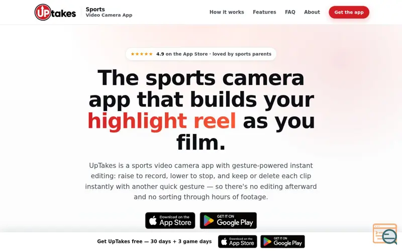 Screenshot of UpTakes