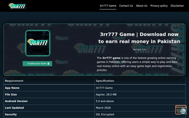 Screenshot of 3rr777 Game
