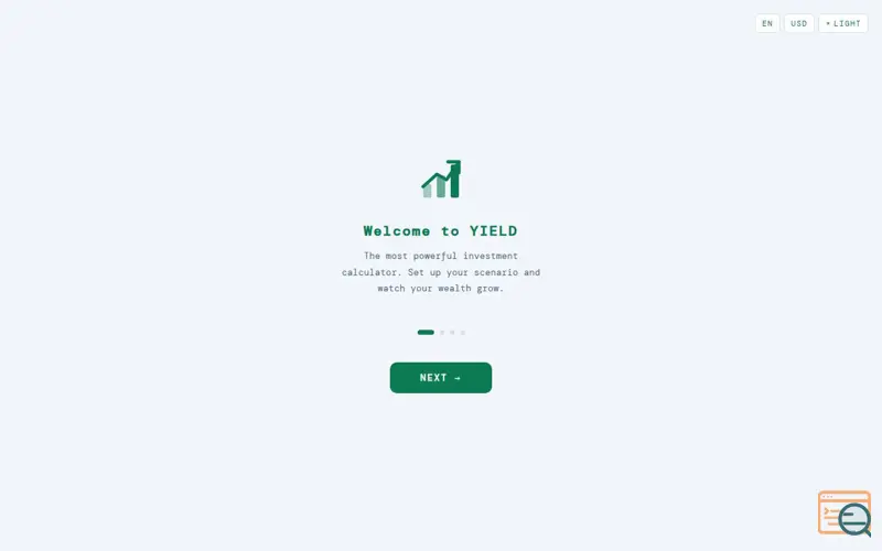 Screenshot of Yield — Investment Calculator