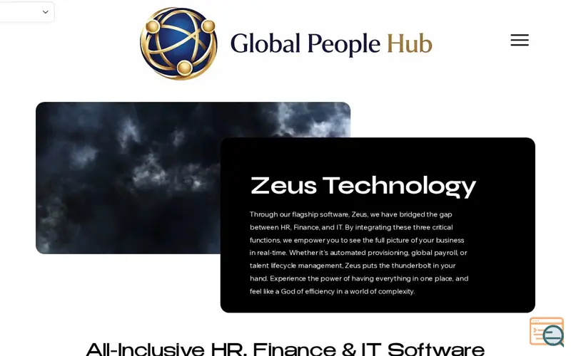 Screenshot of Zeus Technology 