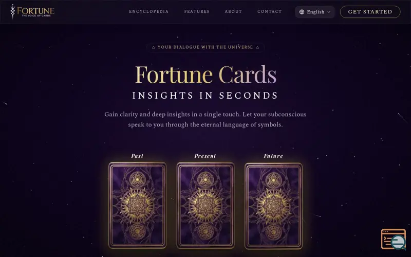 Screenshot of Fortune Cards