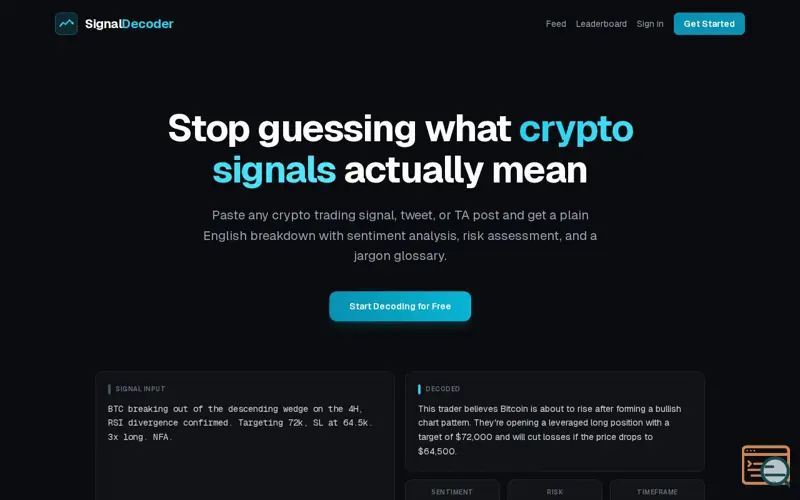 Screenshot of SignalDecoder
