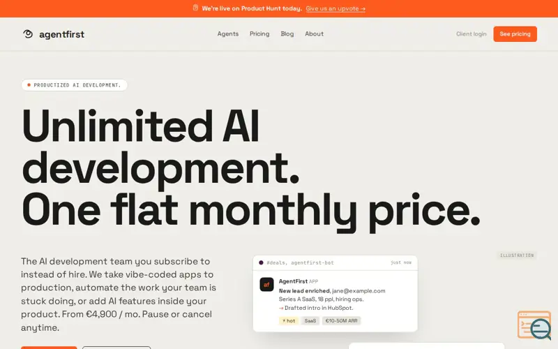 Screenshot of AgentFirst