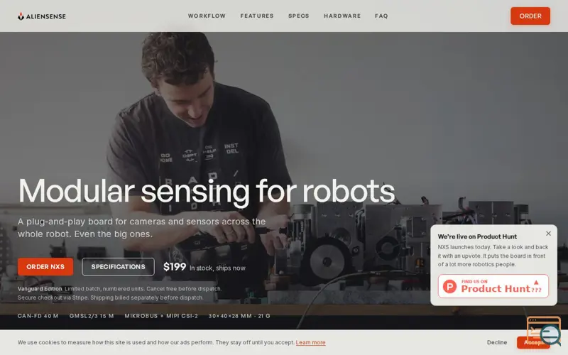 Screenshot of NXS by Aliensense