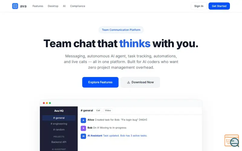 Screenshot of Ava