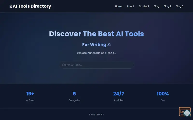 Screenshot of AI Tools Directory, a launch using GitHub Pages