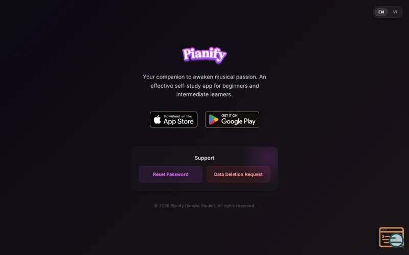 Screenshot of Pianify