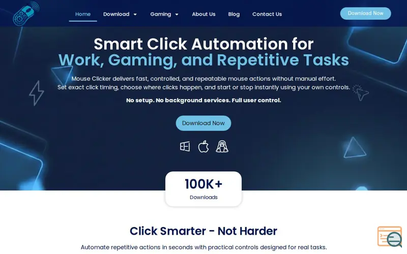 Screenshot of mouseclicker.info