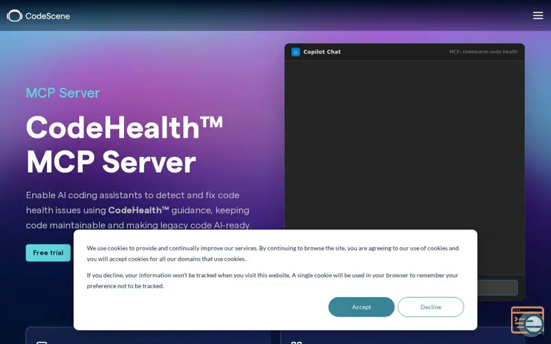 Screenshot of CodeScene: CodeHealth MCP Server, a launch using Demandbase