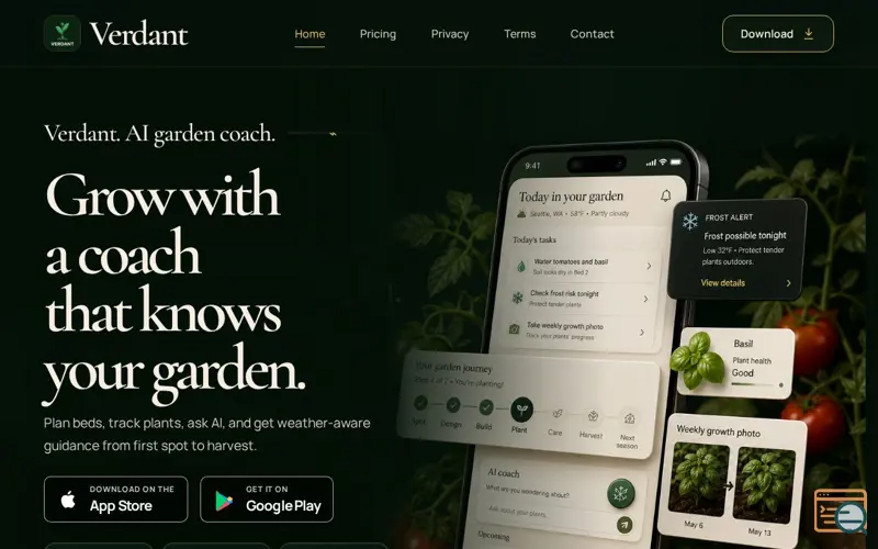 Screenshot of Verdant Garden Coach