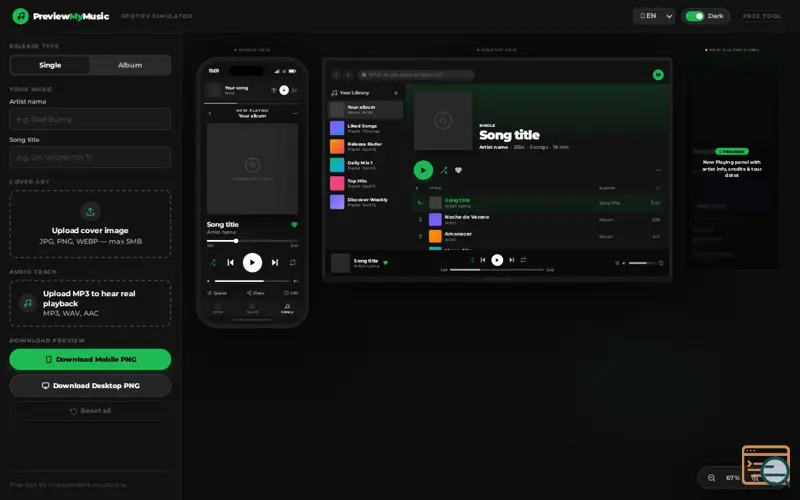 Screenshot of PreviewMyMusic 