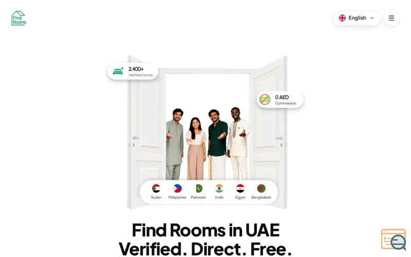 Screenshot of Find Rooms