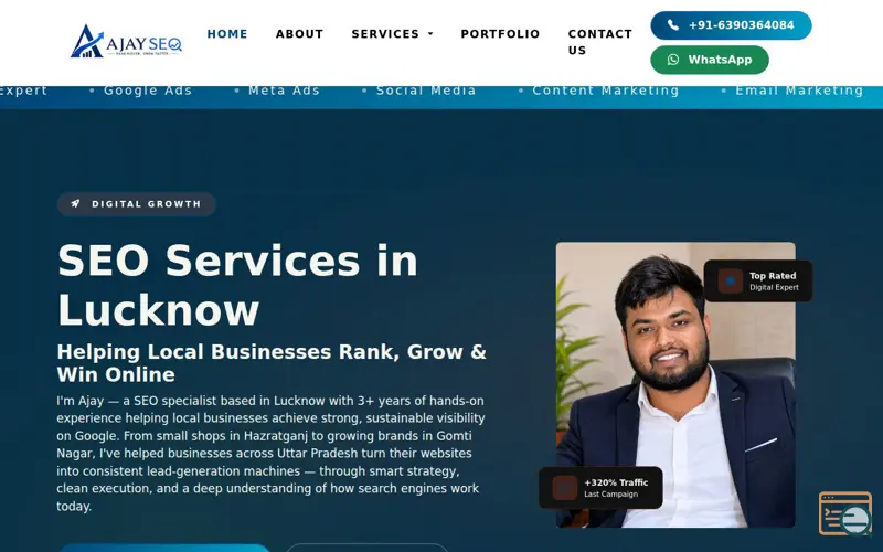 Screenshot of SEO Services in Lucknow