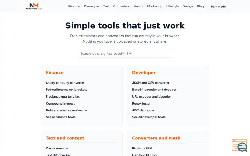 Screenshot of NexMinds.Tools