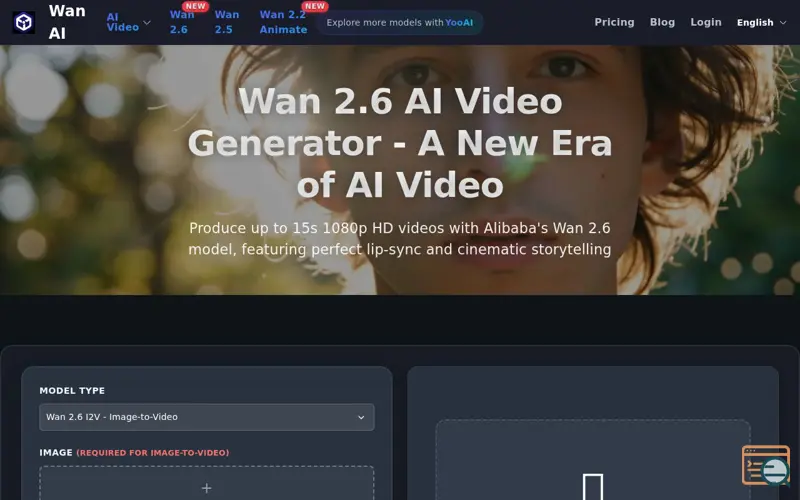 Screenshot of Wan-AI