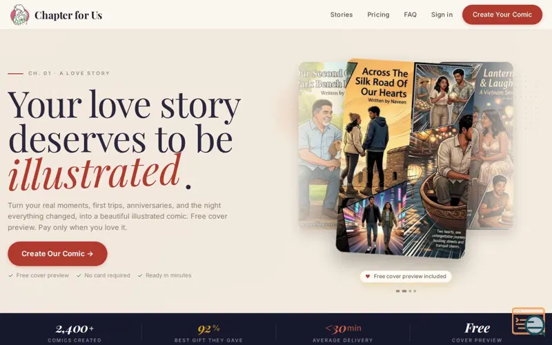 Screenshot of ChapterforUs