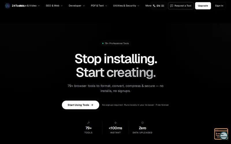Screenshot of 24Toolkit