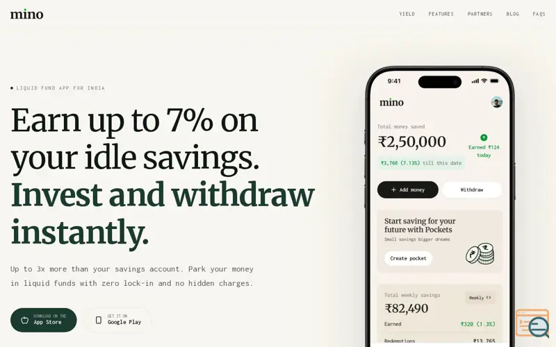 Screenshot of Mino Money