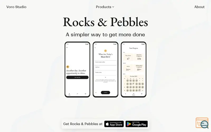 Screenshot of Rocks & Pebbles