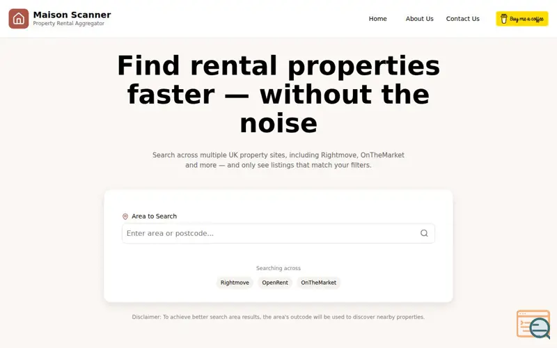 Screenshot of Maison Scanner