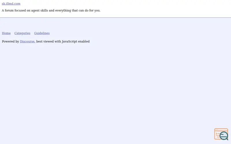 Screenshot of Skillmd, a launch using Discourse