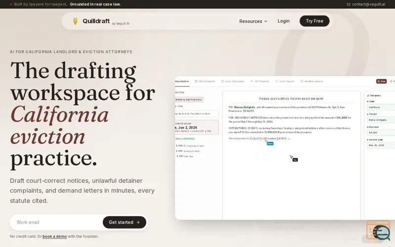 Screenshot of QuillDraft