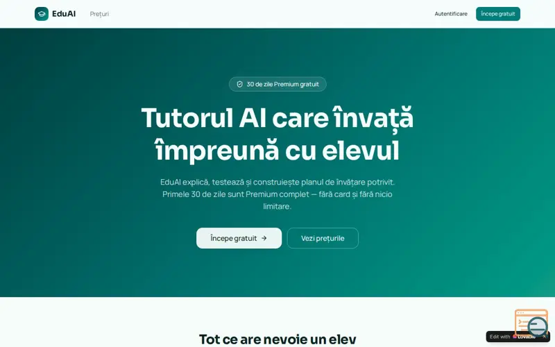 Screenshot of EduAI