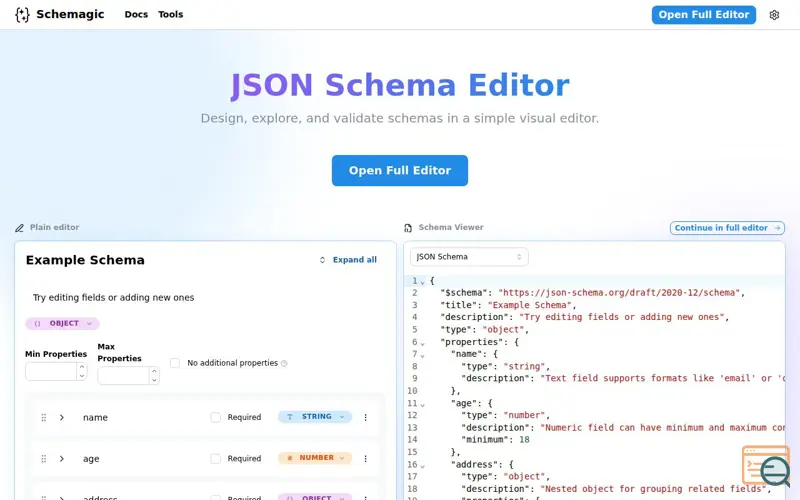 Screenshot of Schemagic