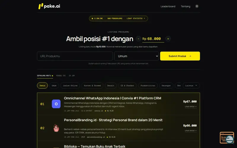 Screenshot of Pake.AI