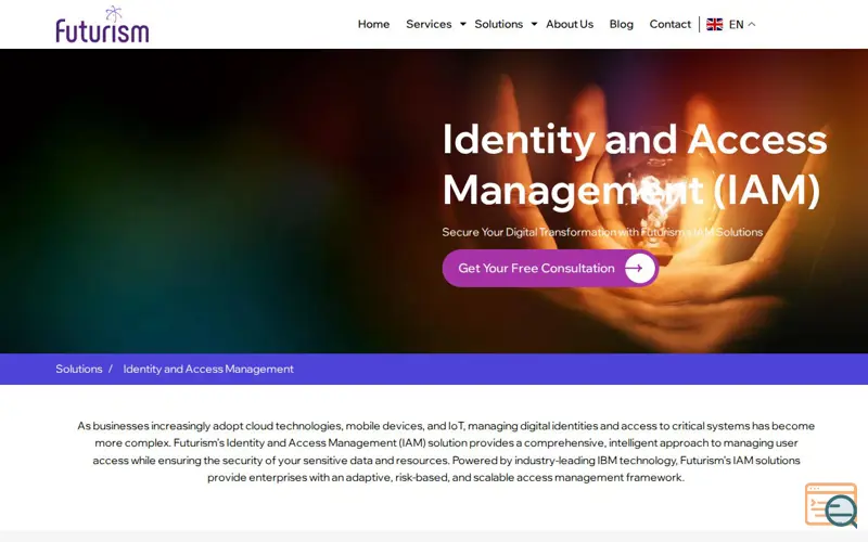 Screenshot of Identity & Access Management , a launch using Autoptimize