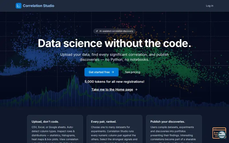 Screenshot of Correlation Studio