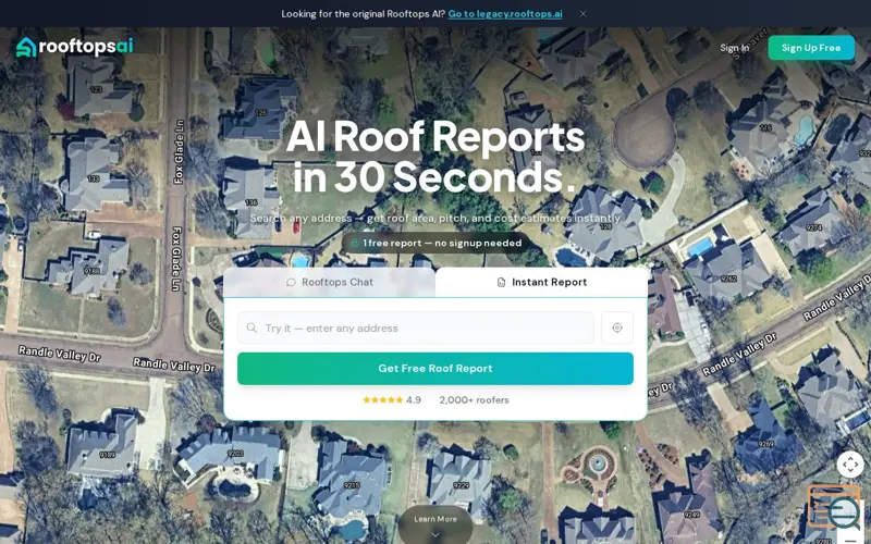 Screenshot of Rooftops AI Agent