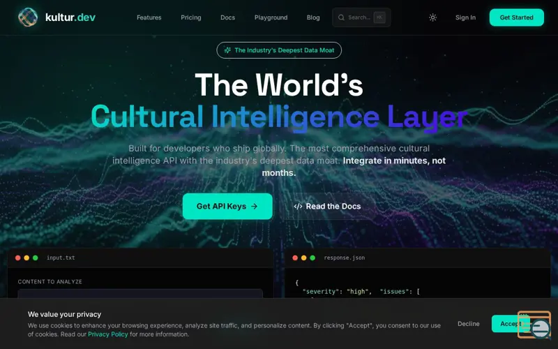 Screenshot of kultur.dev