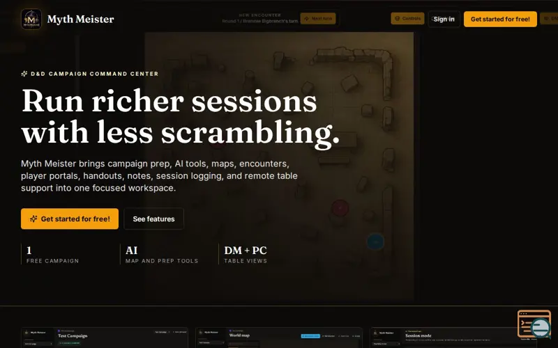 Screenshot of Myth Meister