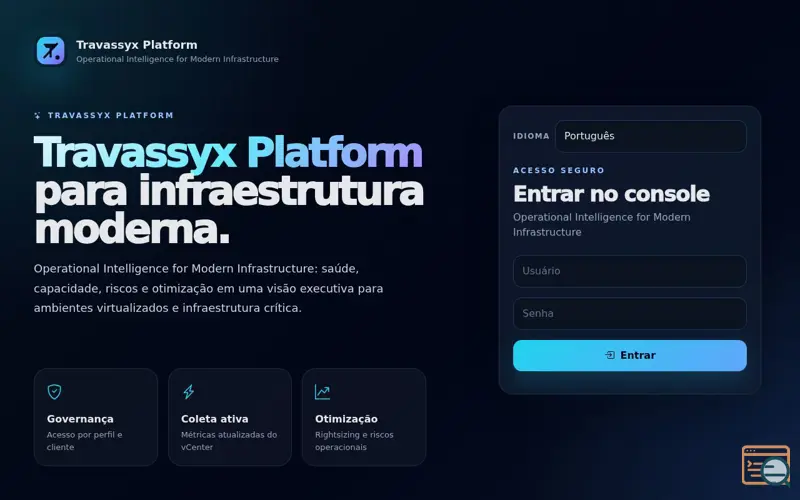 Screenshot of Travassyx Platform