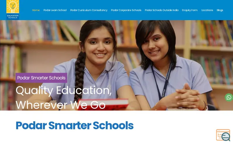 Screenshot of Podar Smarter Schools