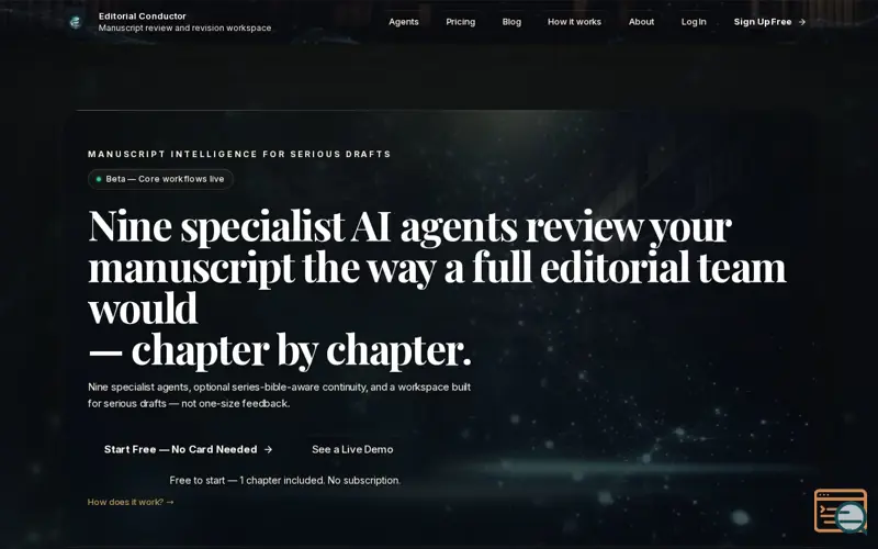 Screenshot of Editorial Conductor