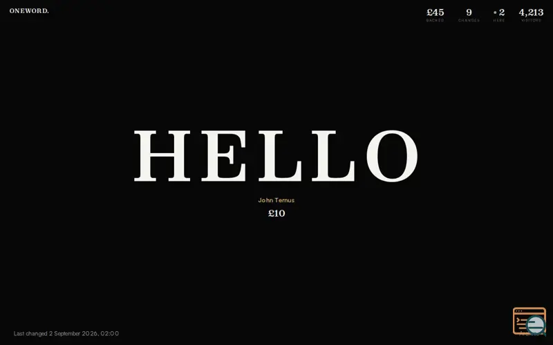 Screenshot of ONEWORD.