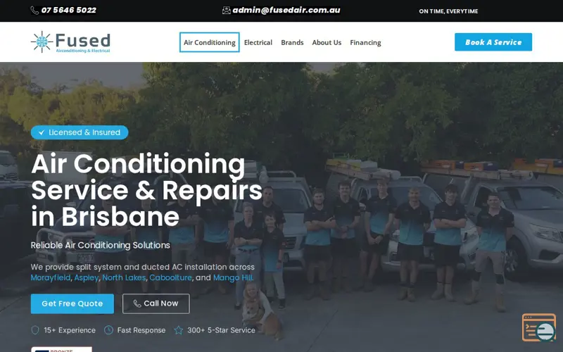 Screenshot of Fused Air Conditioning and Electrical