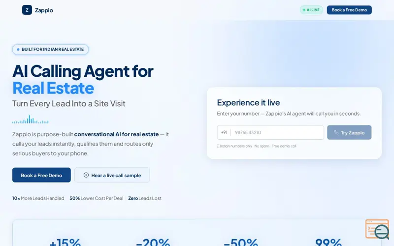 Screenshot of Zappio