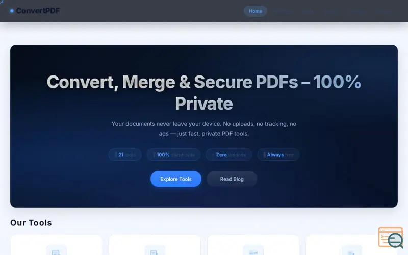 Screenshot of ConvertPDF