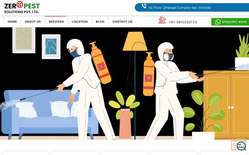 Screenshot of Zero Pest Solution Pvt. Ltd.